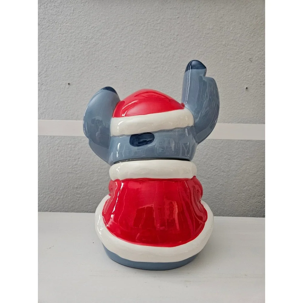 Zrike Brands Stitch Cookie Jar Blue Santa Christmas Disney
